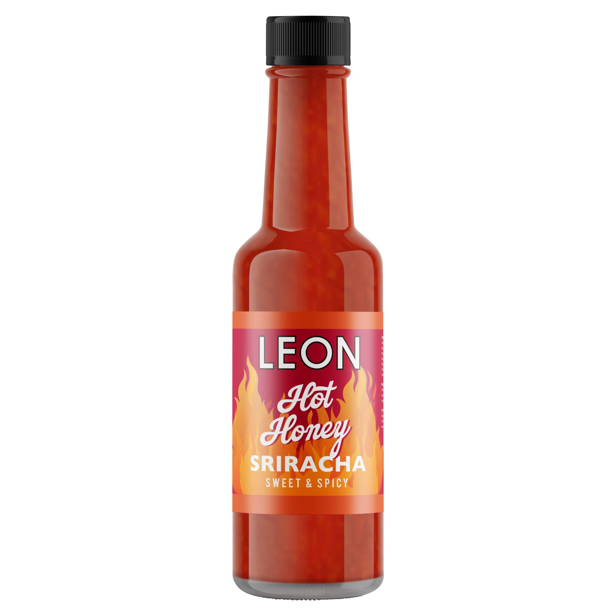 Leon hot honey sriracha sauce with blossom honey 155ml, UK version