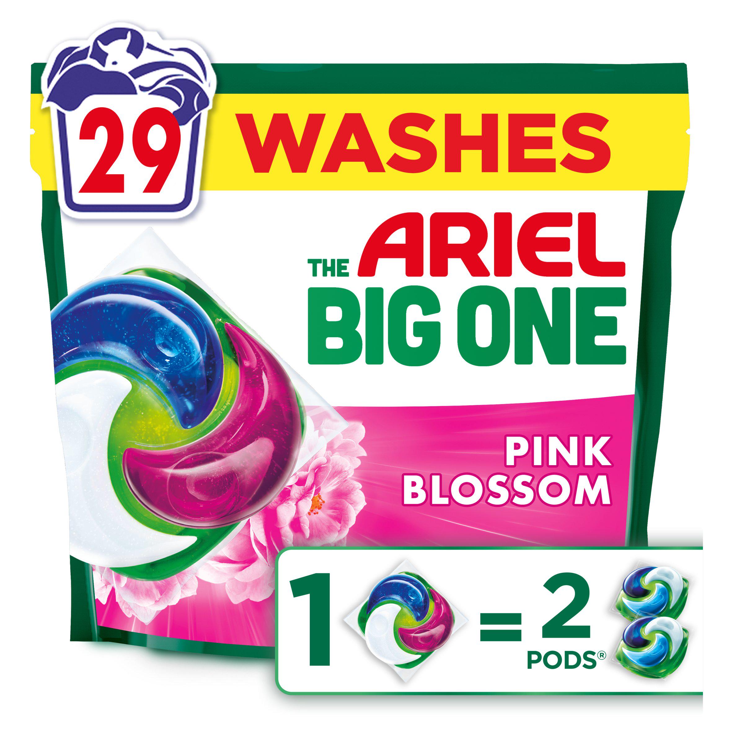Ariel laundry detergent pods Pink Blossom 29 washes, imported from the UK