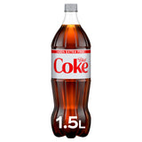 Diet Coke low calorie cola 1.25L bottle, imported from the UK
