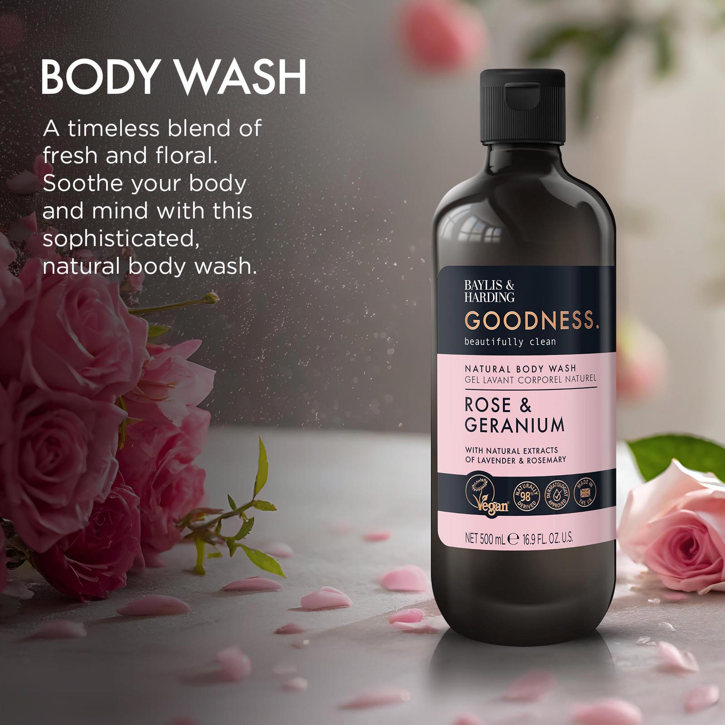 Baylis & Harding Rose Geranium Body Wash 500ml - British product