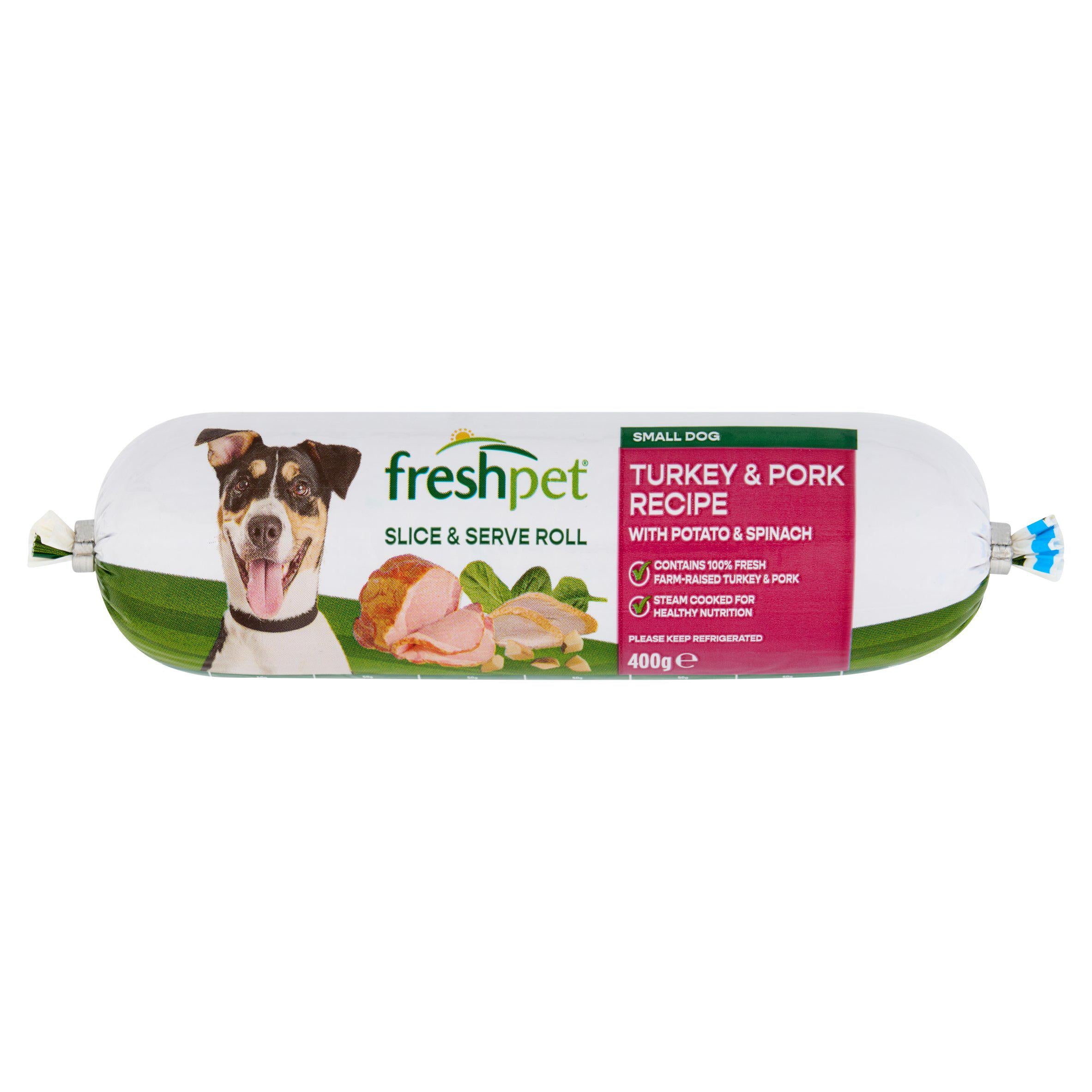 Freshpet Small Dog Turkey & Pork with Potato 400g - British product