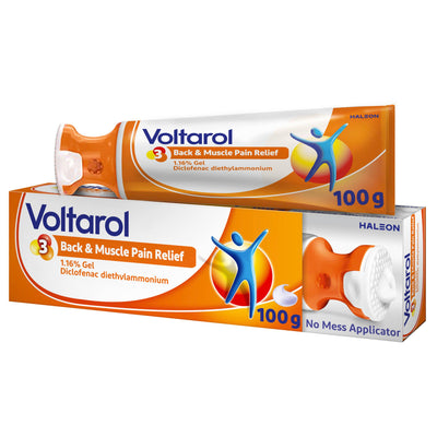 Sainsburys Voltarol Back & Muscle Pain Relief 1.16% Gel 100g No Mess Applicator- Buy online at McGrocer