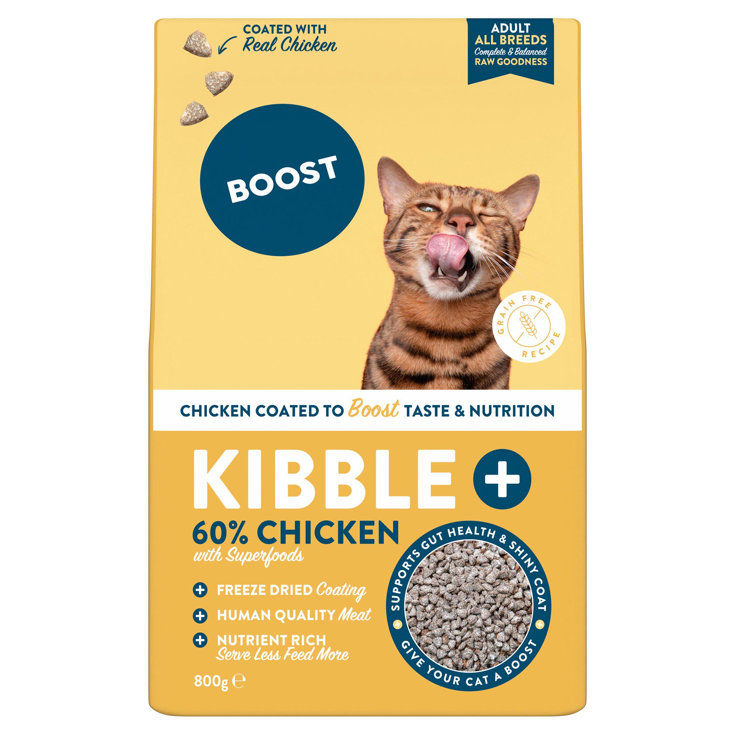 Boost cat food chicken with superfoods 800g, imported from the UK