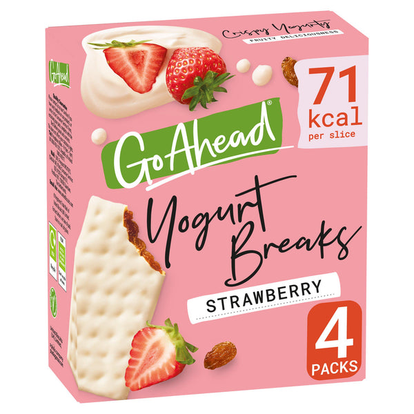 Yogurt-Coated Strawberry Filled Snack Bars with Sultanas, 4 Packs (4x35.5g)