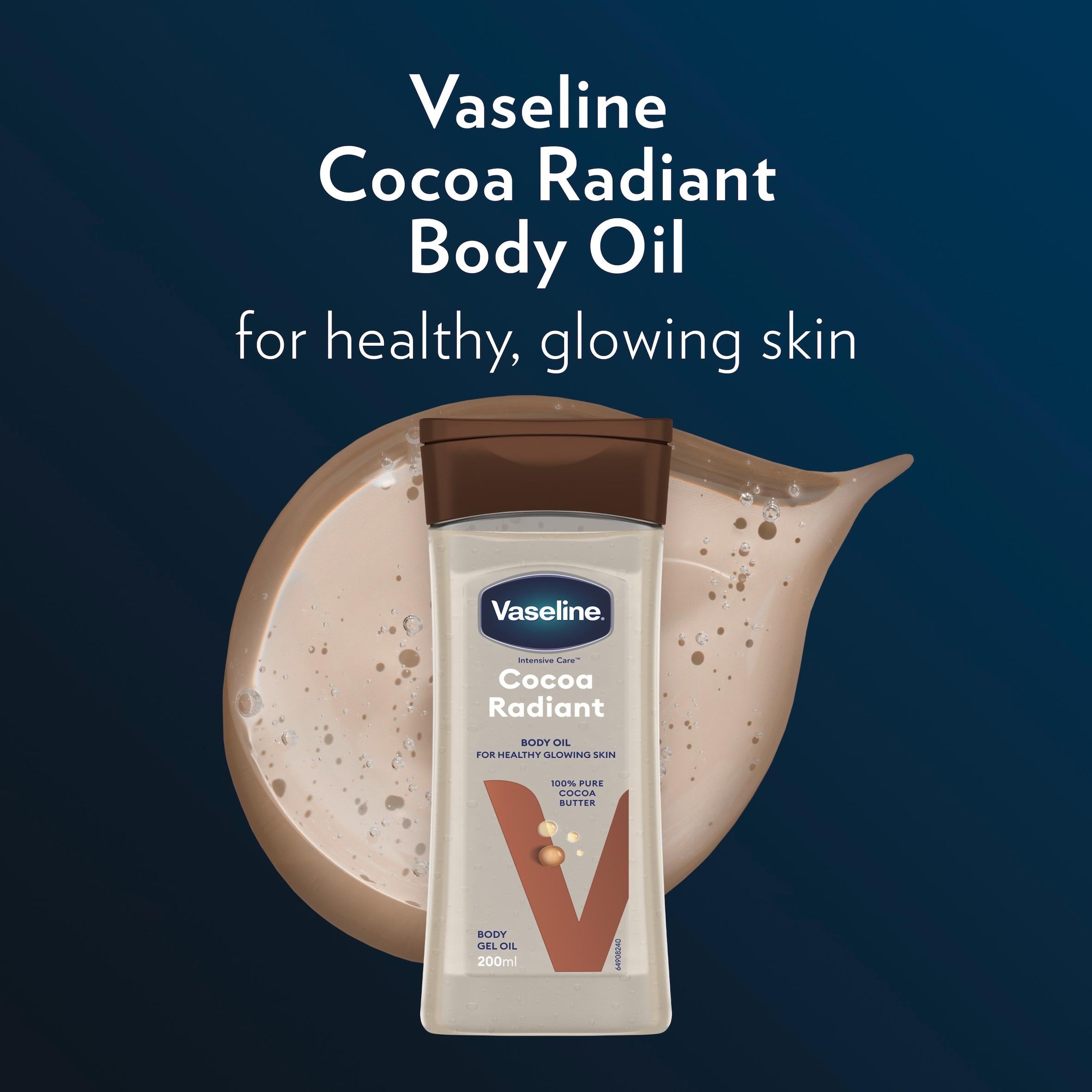 Vaseline Body Oil Cocoa Radiant 200ml (British brand)
