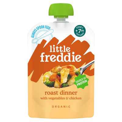 Sainsburys Little Freddie Roast Chicken with Vegetables Organic Baby Food Pouch 130g- Buy online at McGrocer