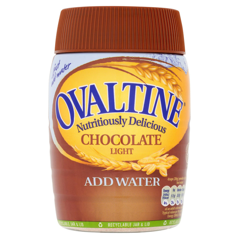 Ovaltine light chocolate malted drink powder 300g, imported from the UK