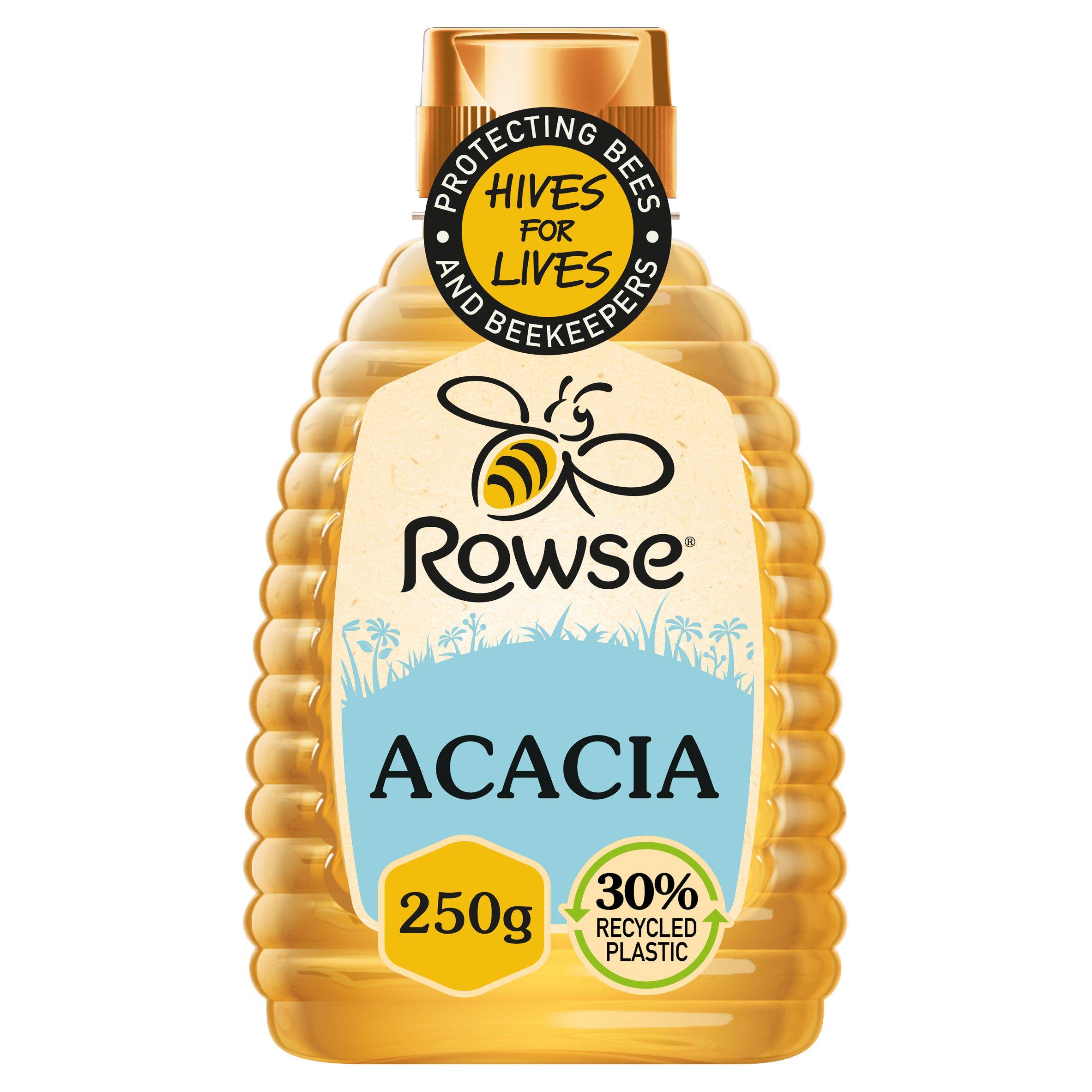 Rowse Acacia Honey Squeezy Bottle 250g, imported from the UK