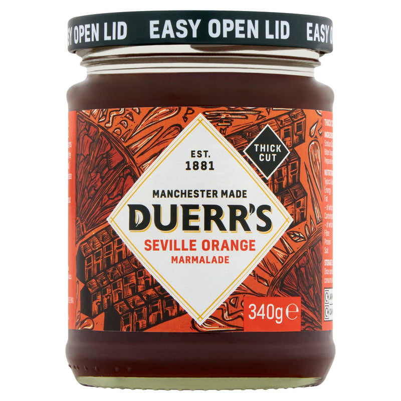 Duerr's thick cut Seville orange marmalade 340g jar (British brand)