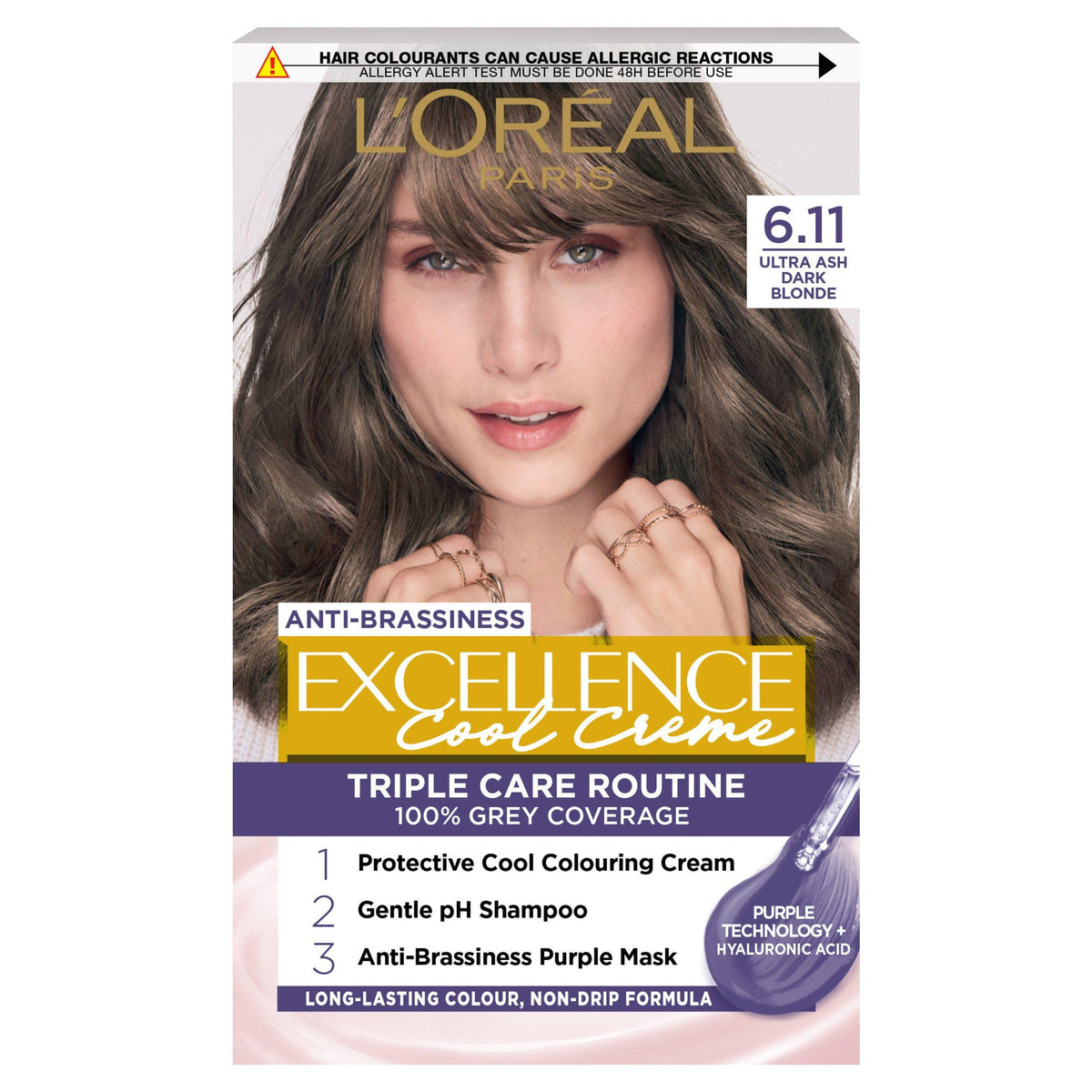 L'Oreal Paris Cool Crème hair dye Ultra Ash Dark Blonde, UK version