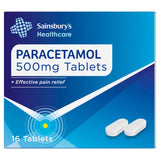 Sainsbury's paracetamol 500mg tablets 16 caplets - British product