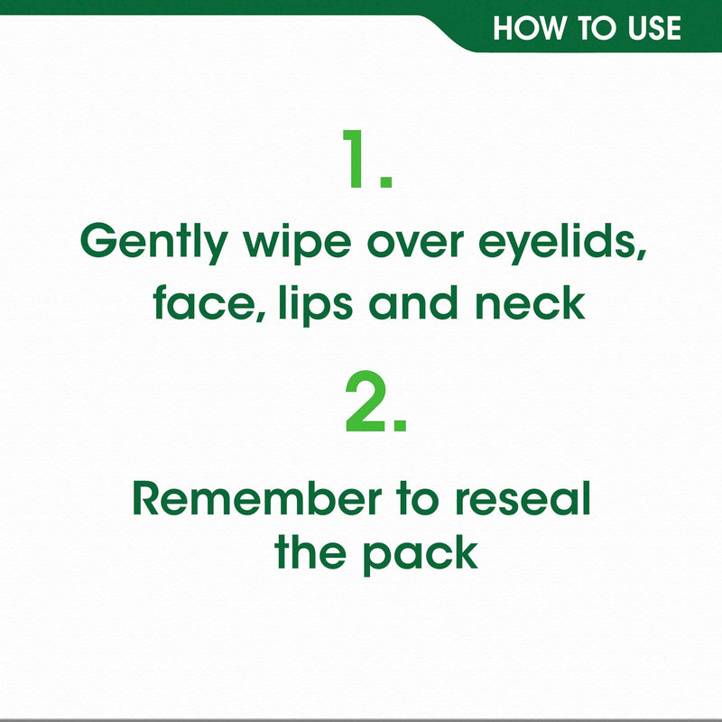Simple Age Resisting facial wipes biodegradable 20 count, imported from the UK