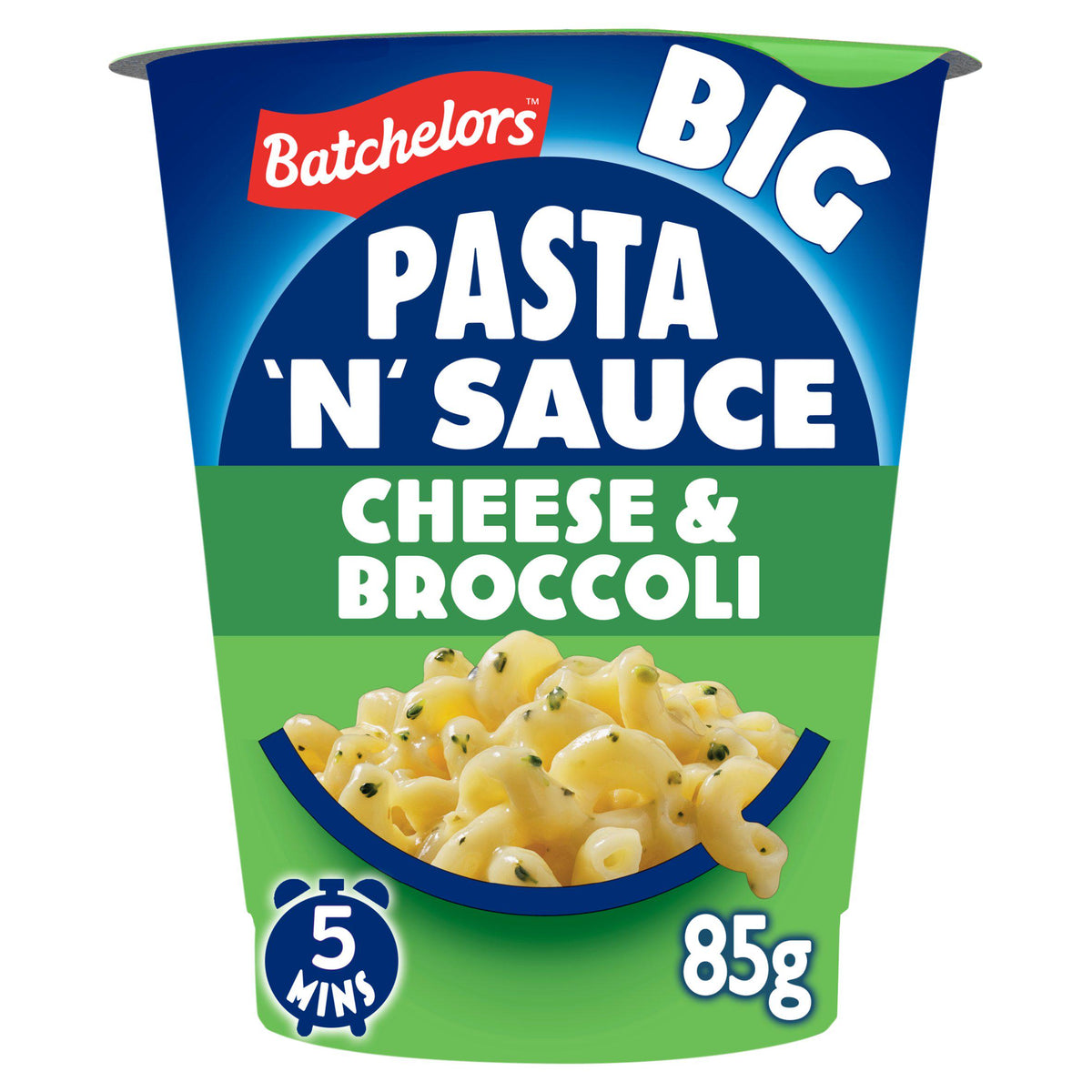 Batchelors pasta pot cheese and broccoli 85g, imported from the UK