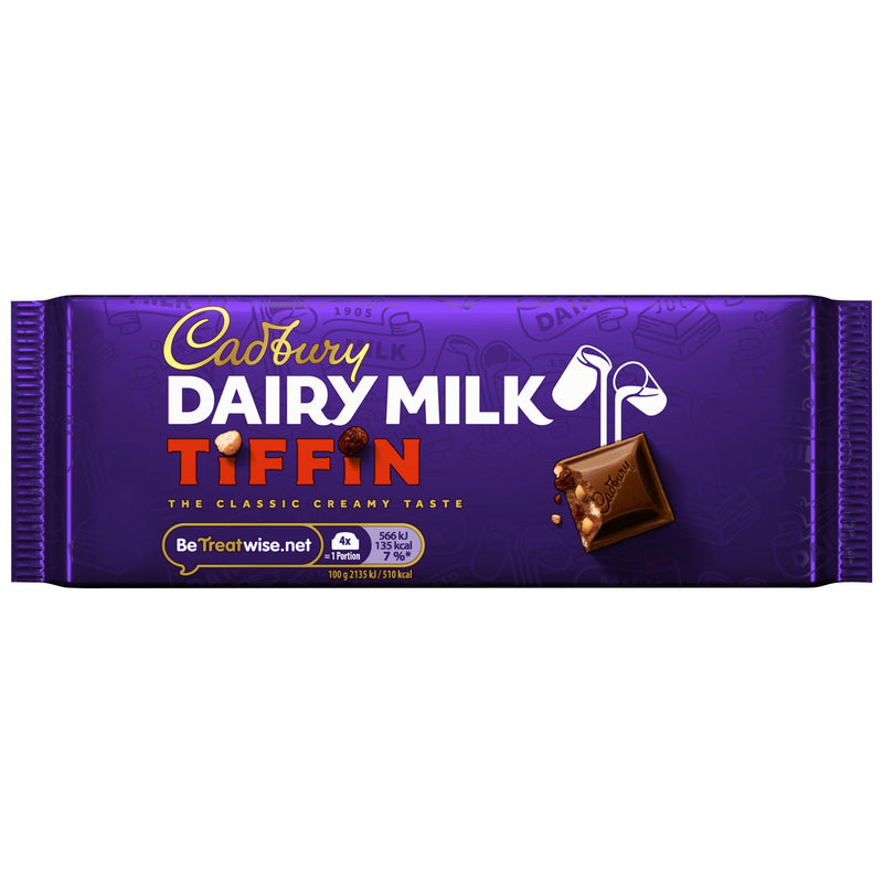 Cadbury Dairy Milk Tiffin 53g chocolate bar - British product