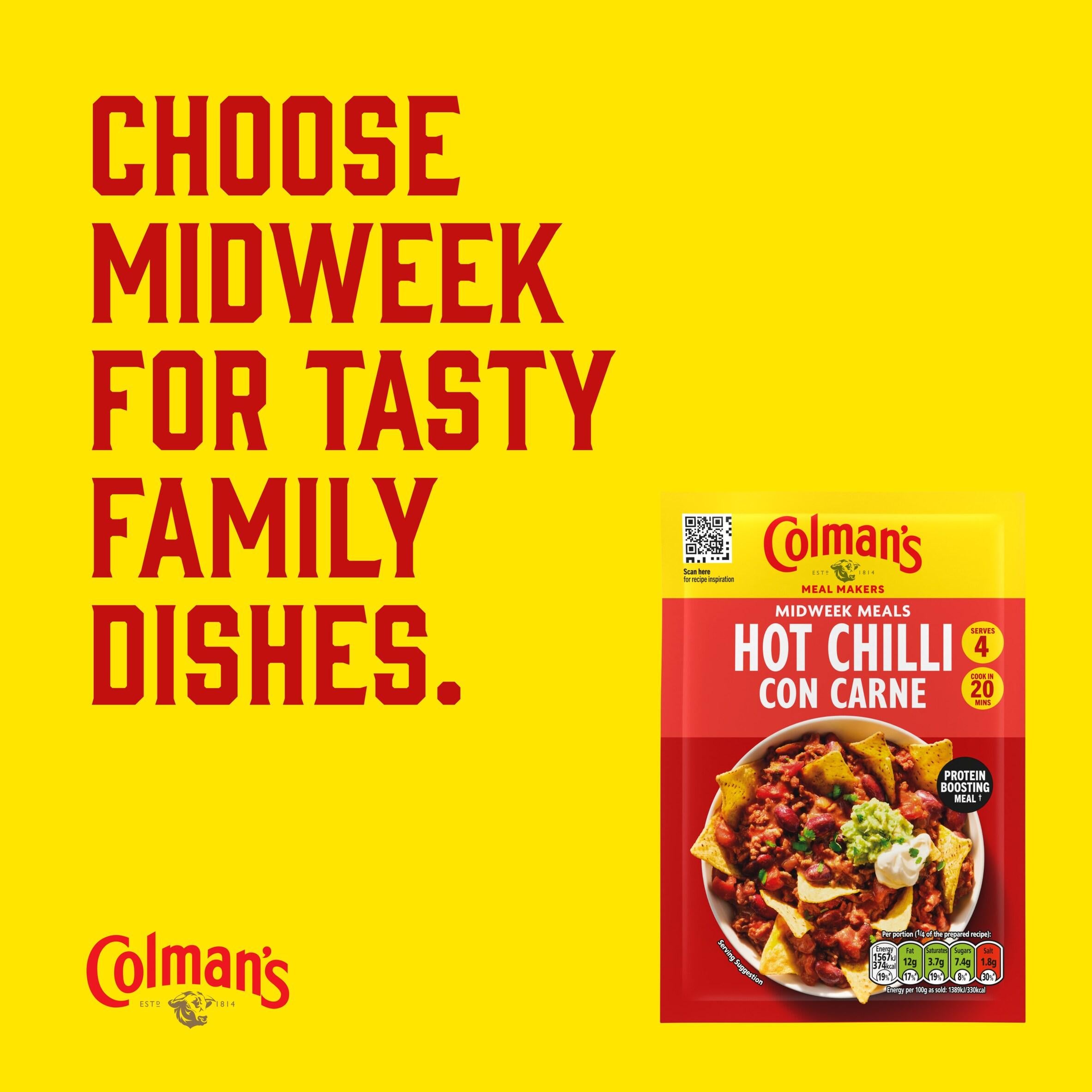 Colman's hot chilli con carne recipe mix 37g - British product
