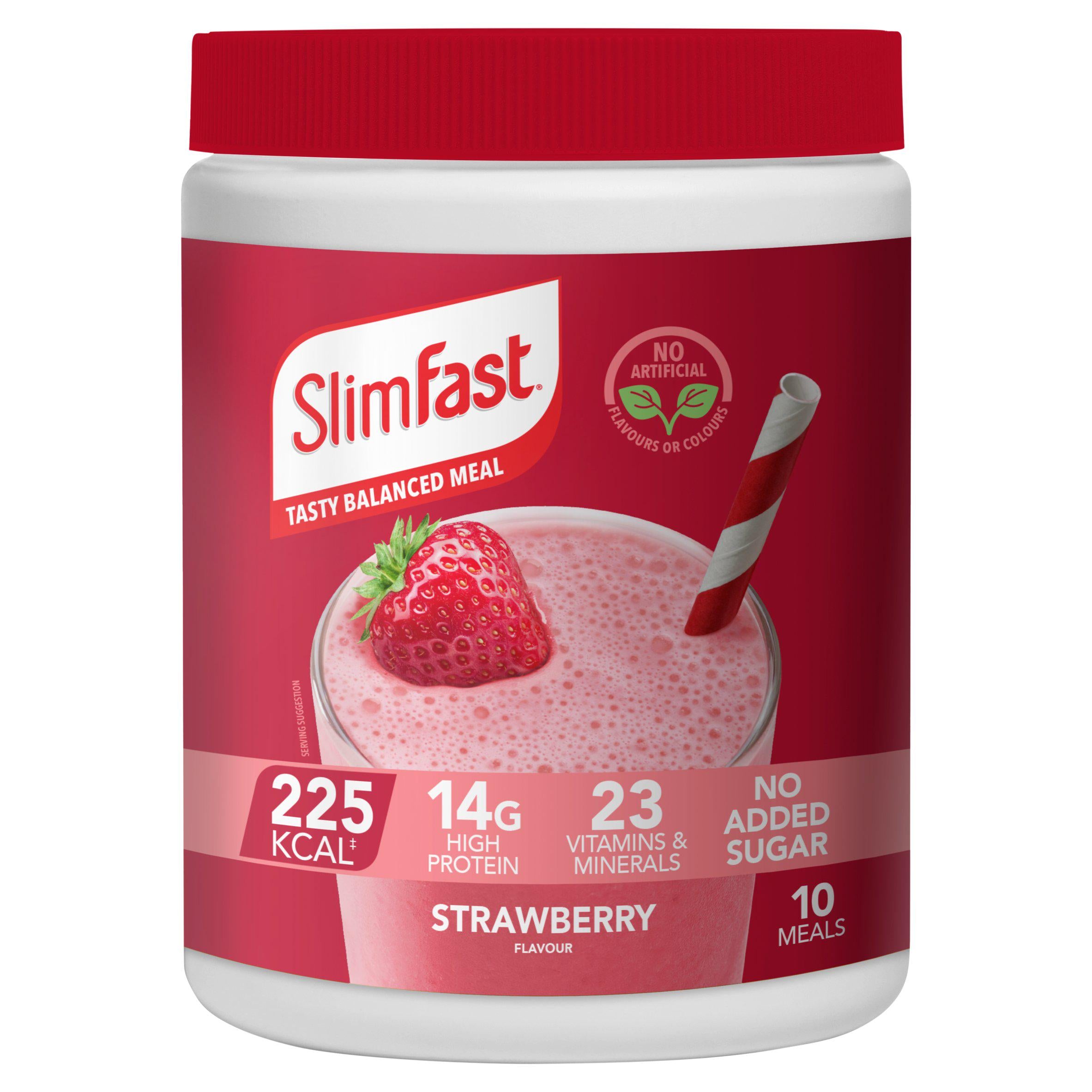 SlimFast strawberry meal replacement shake 365g, UK version