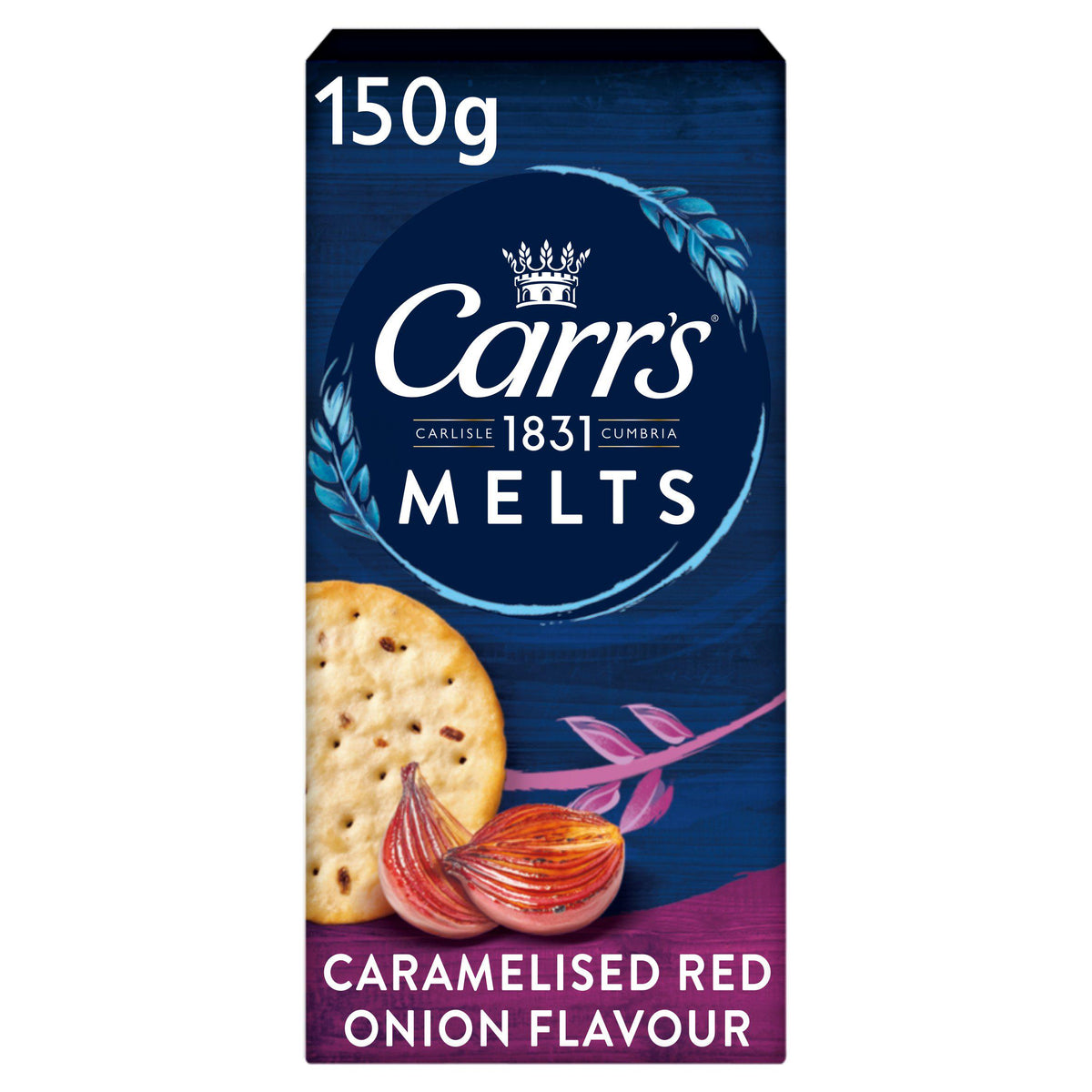 Carr's Melts caramelised red onion crackers 150g (British brand)