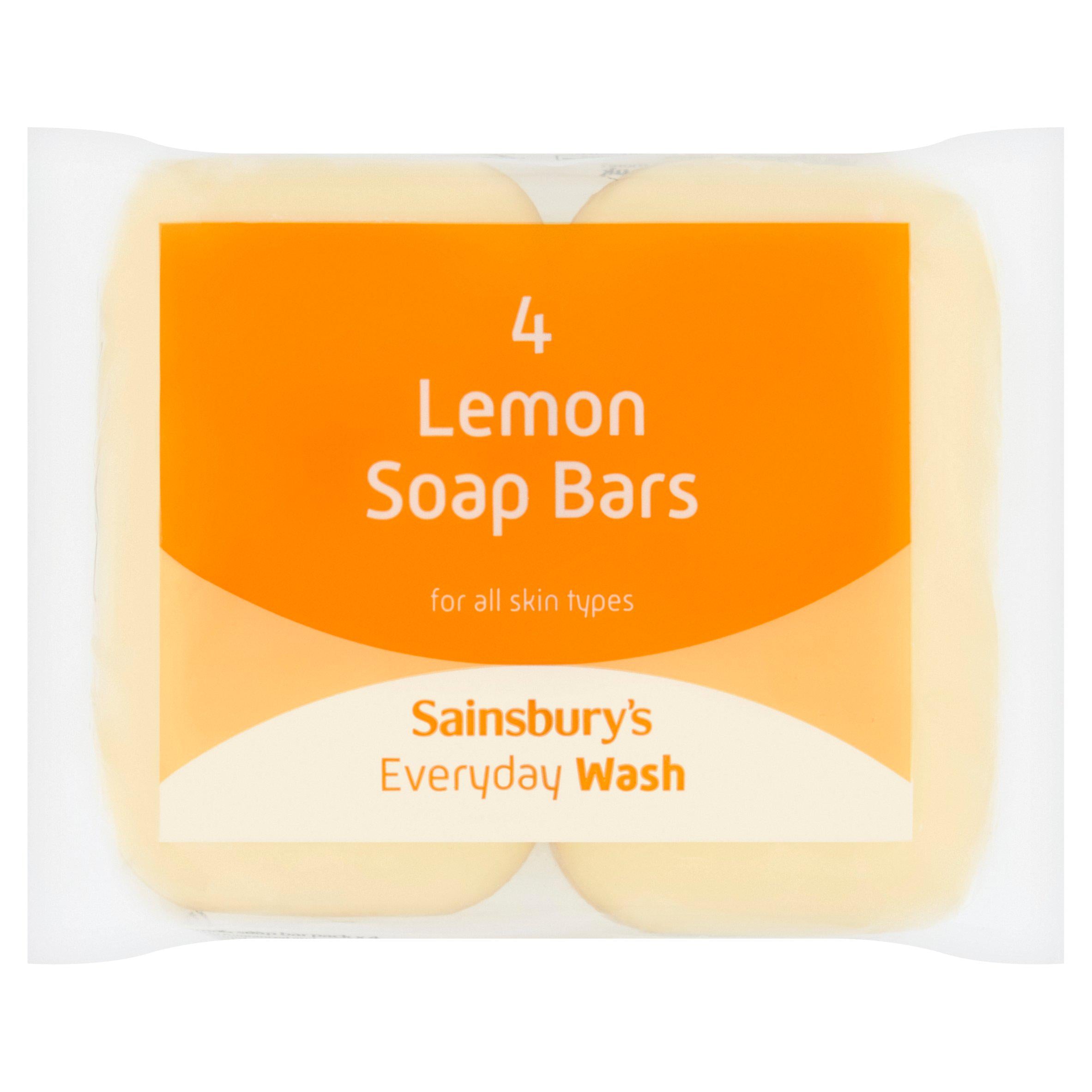 Sainsbury's lemon soap bars 4x125g, UK version