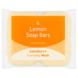 Sainsbury's lemon soap bars 4x125g, UK version
