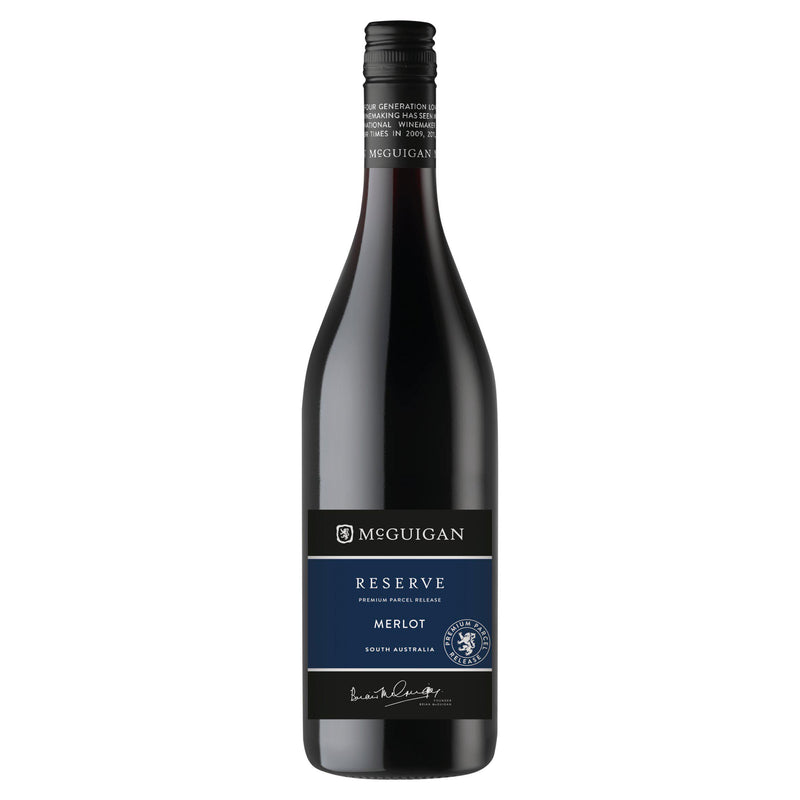 McGuigan Reserve Merlot red wine 75cl, imported from the UK