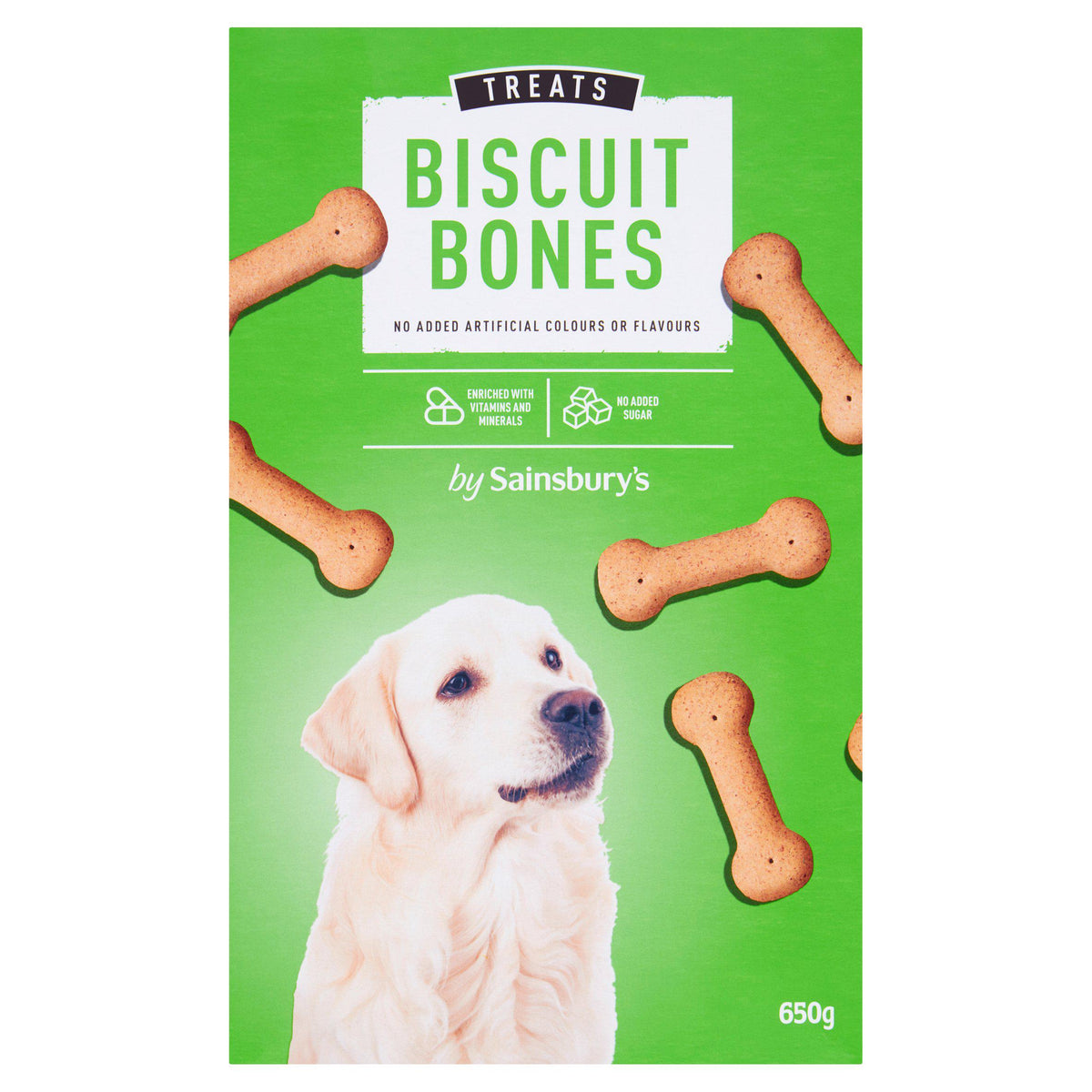 Sainsbury's dog biscuit bone selection 650g (British brand)