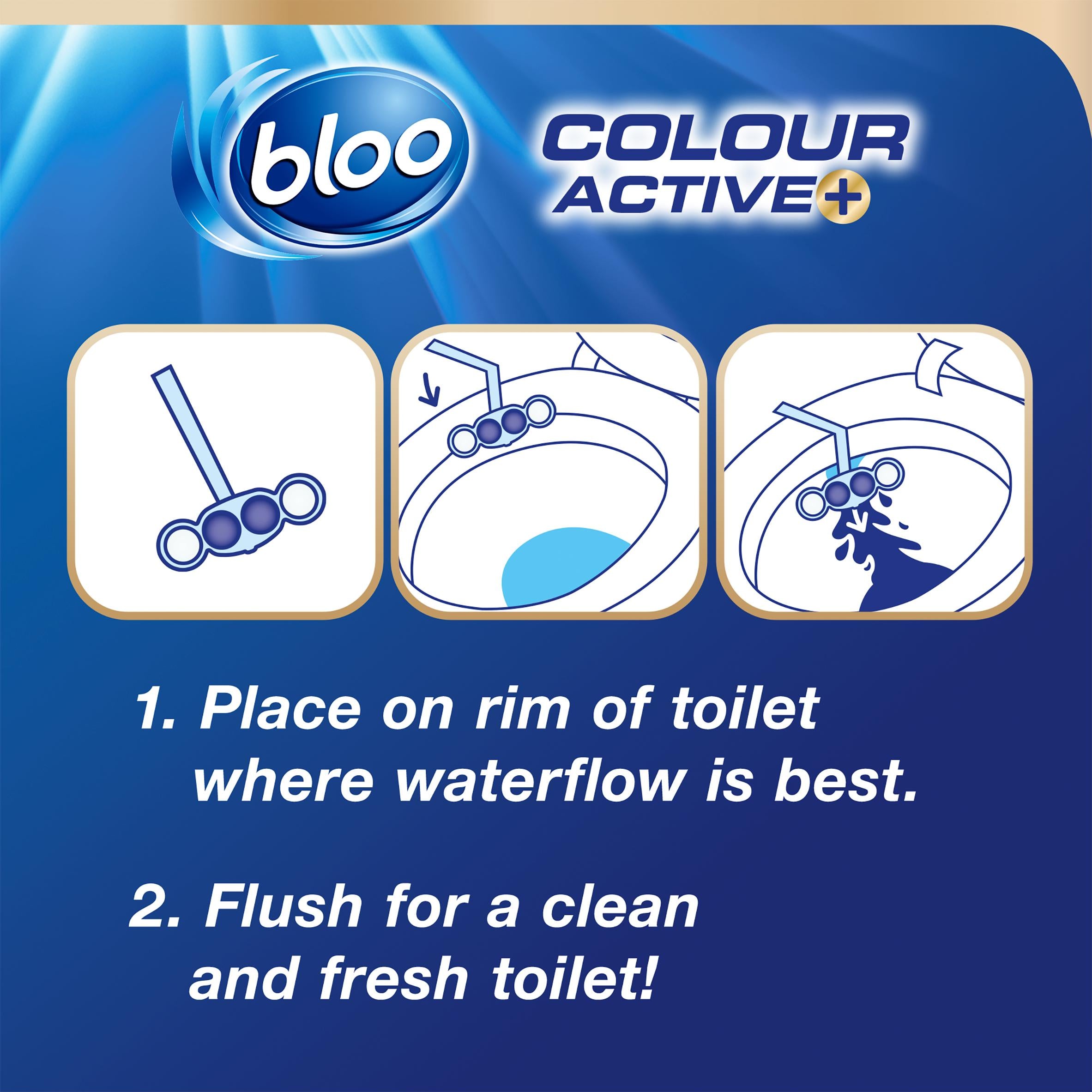 Bloo toilet rim block bleach 50g, UK version