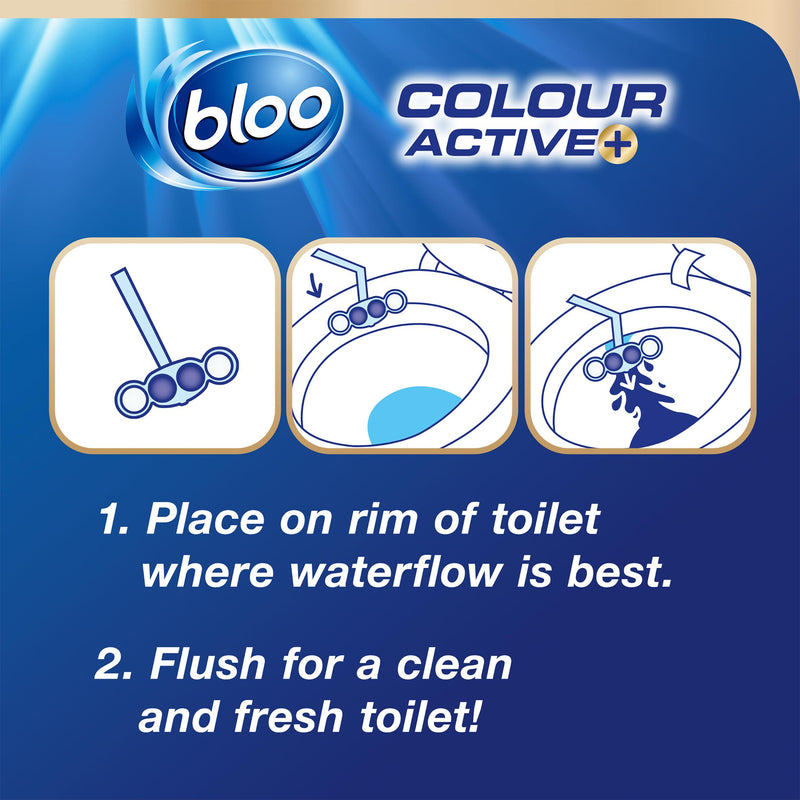 Bloo toilet rim block bleach 50g, UK version