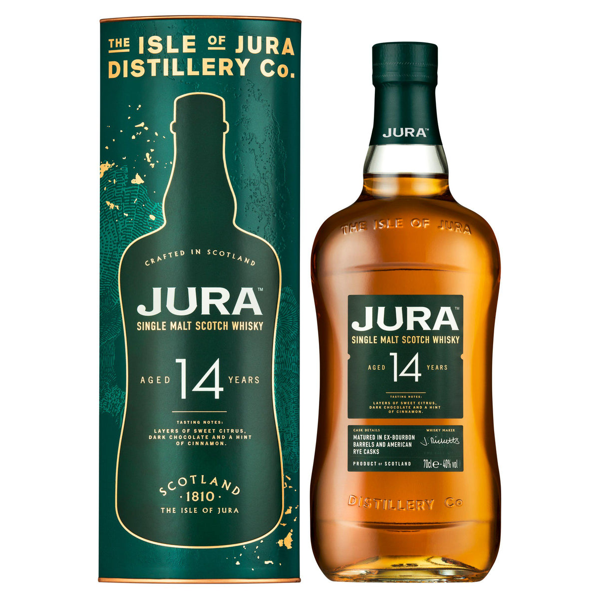 Jura 14 Year Old single malt Scotch whisky 70cl, imported from the UK