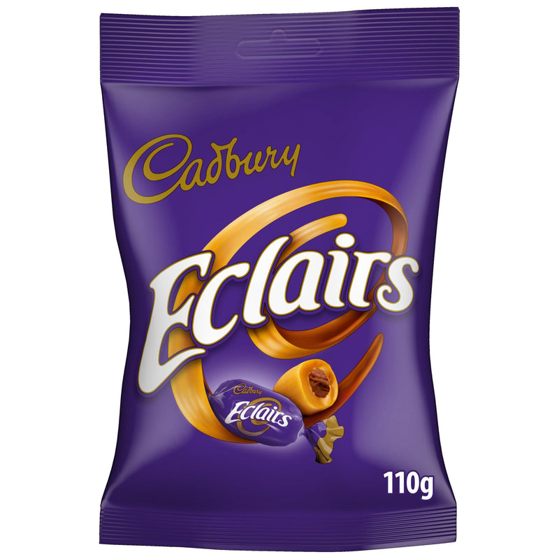 Cadbury Eclairs chocolate sweets 110g bag - British product