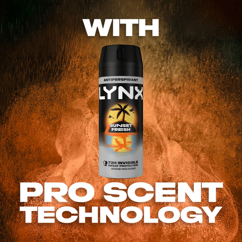 Lynx antiperspirant deodorant Sunset Fresh 150ml, UK version