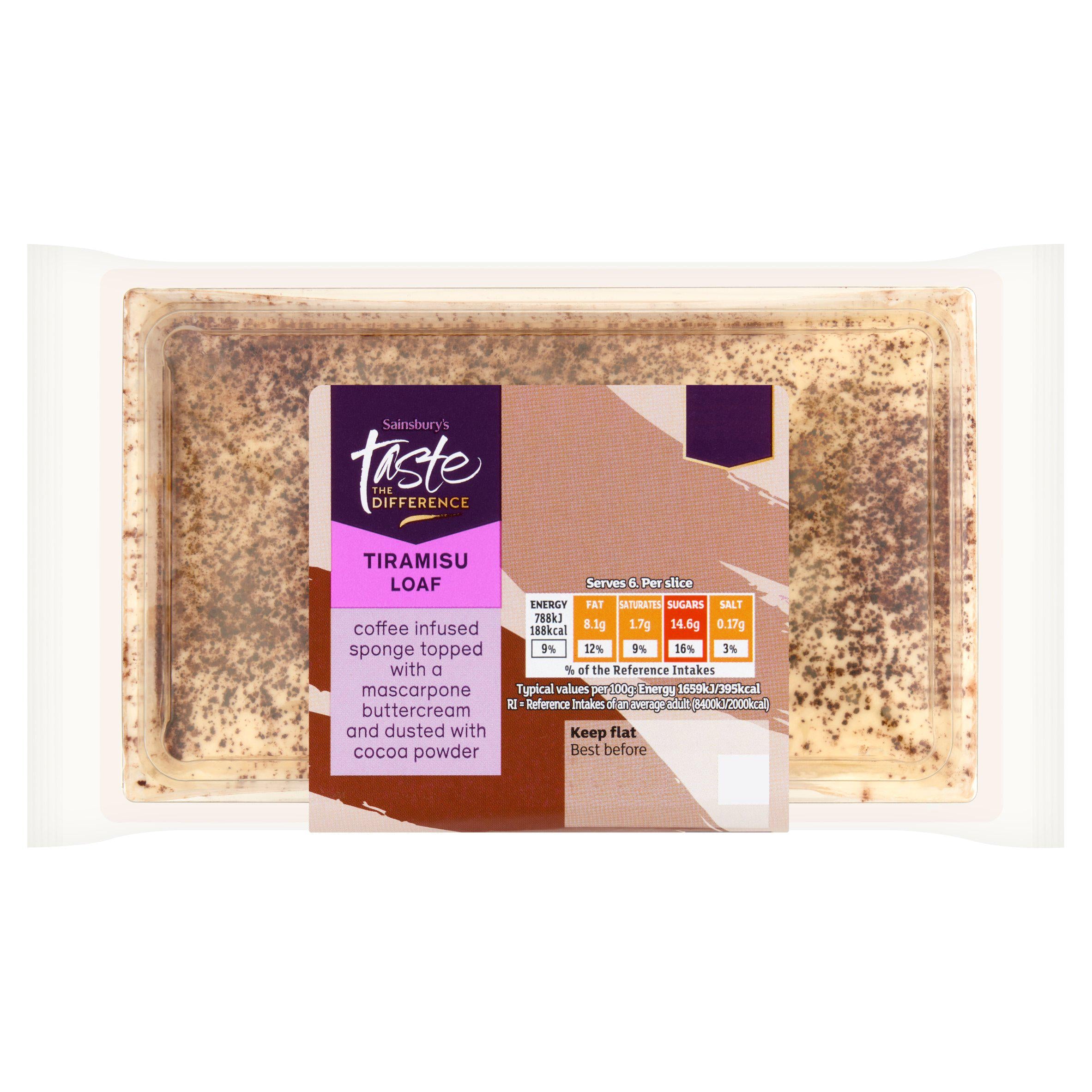 Sainsbury's Tiramisu Loaf Cake 285g, imported from the UK