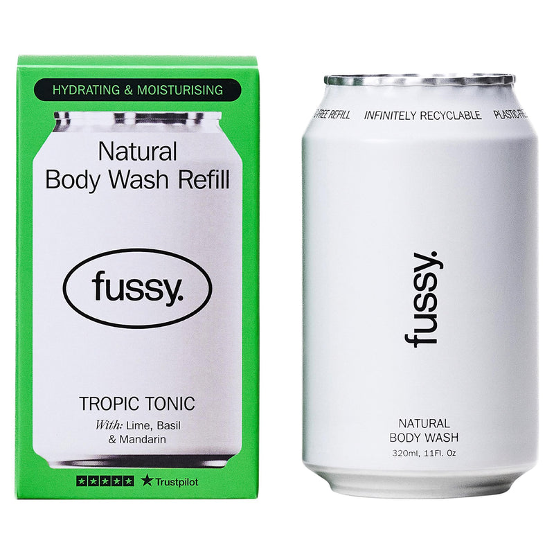 Fussy Tropic Tonic natural body wash refill 320ml - British product