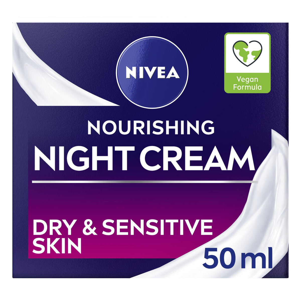 Nivea nourishing night cream for dry skin 50ml jar - British product