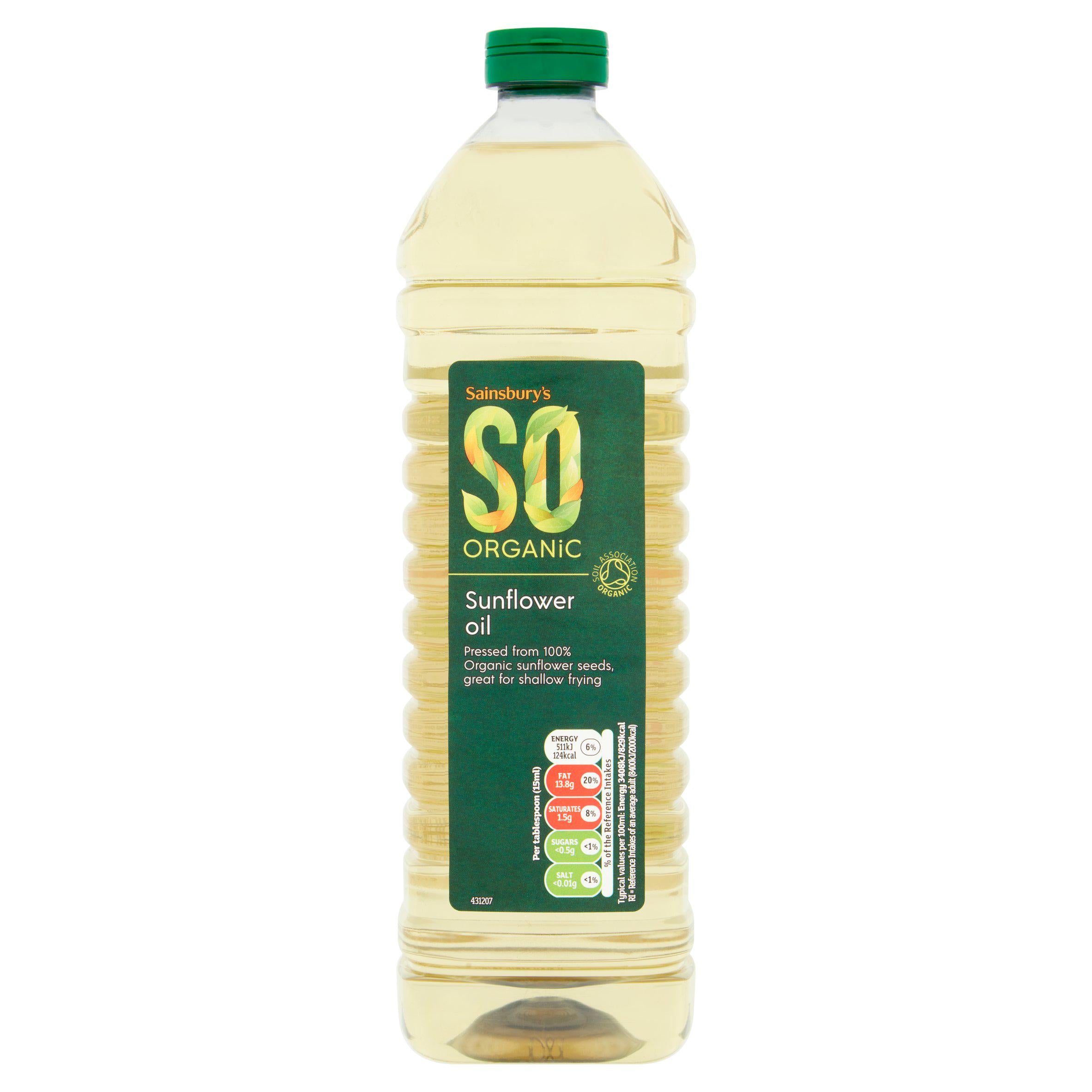 Sainsbury's organic sunflower oil 1L (British brand)