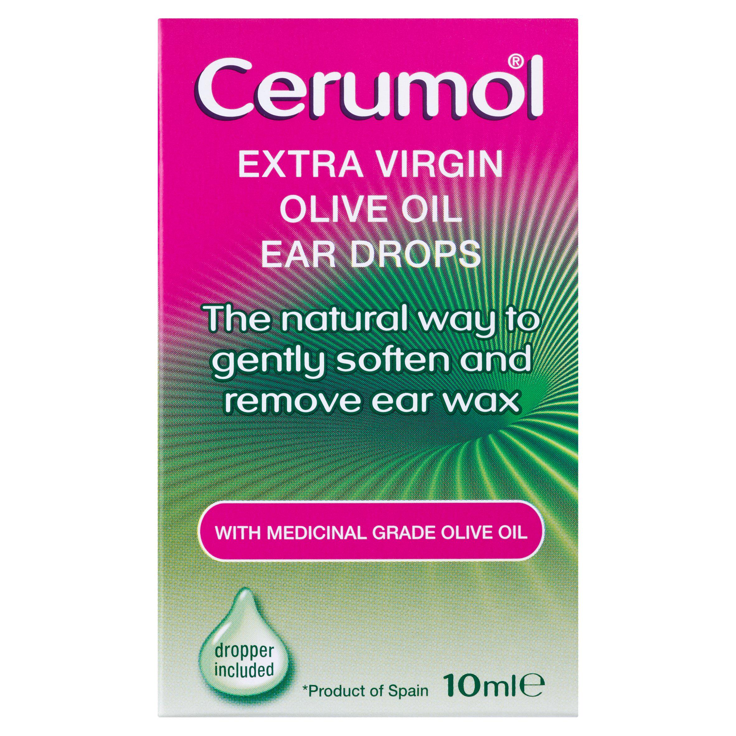 Cerumol olive oil eardrops 10ml - British product