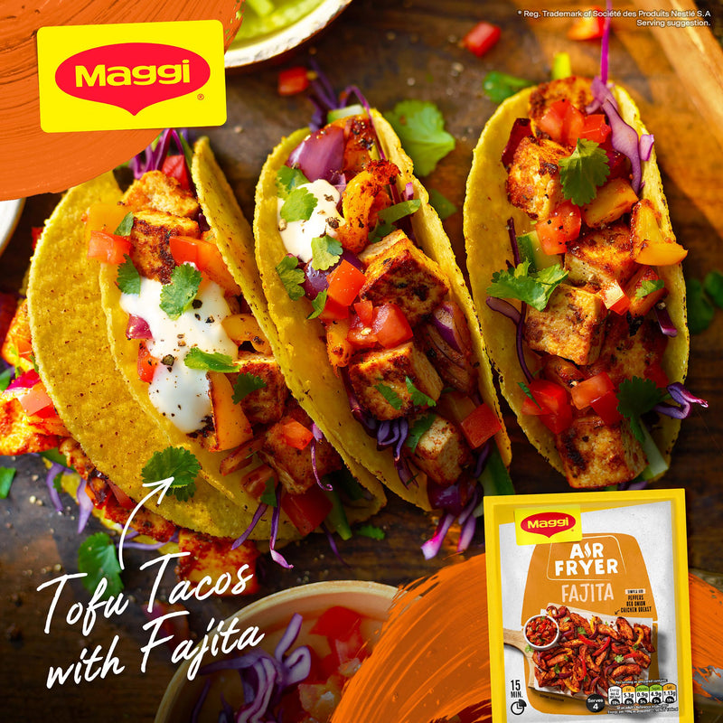 Maggi air fryer fajita seasoning mix 27g, imported from the UK