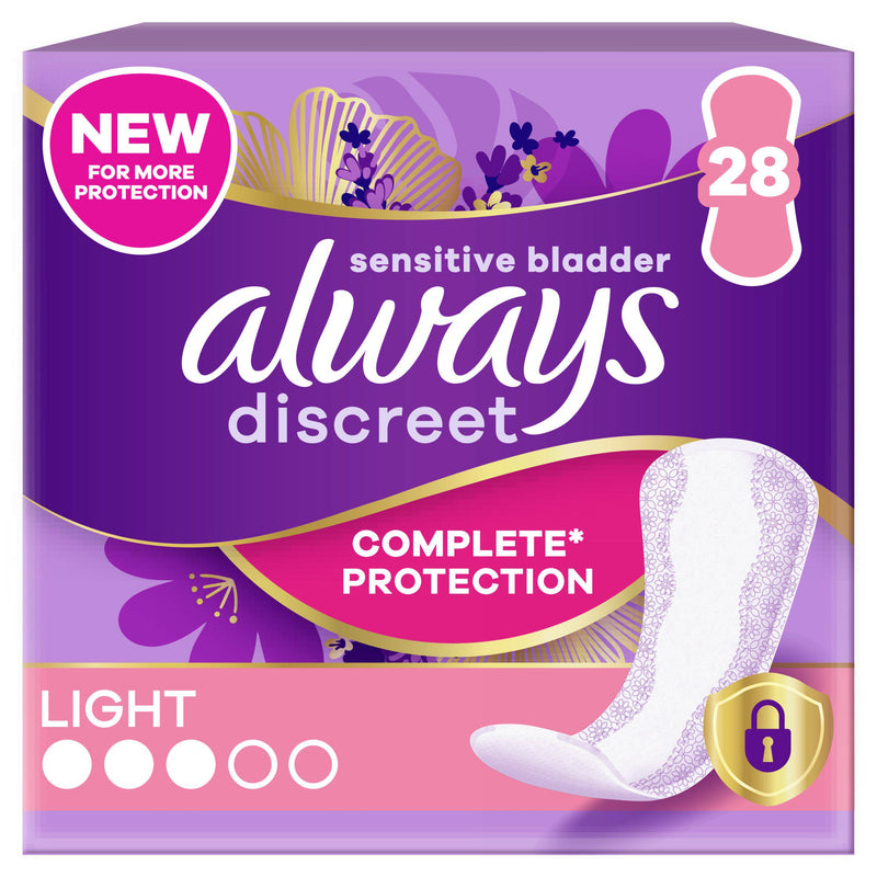 Always Discreet Light Incontinence Liners 28 Pack - British product