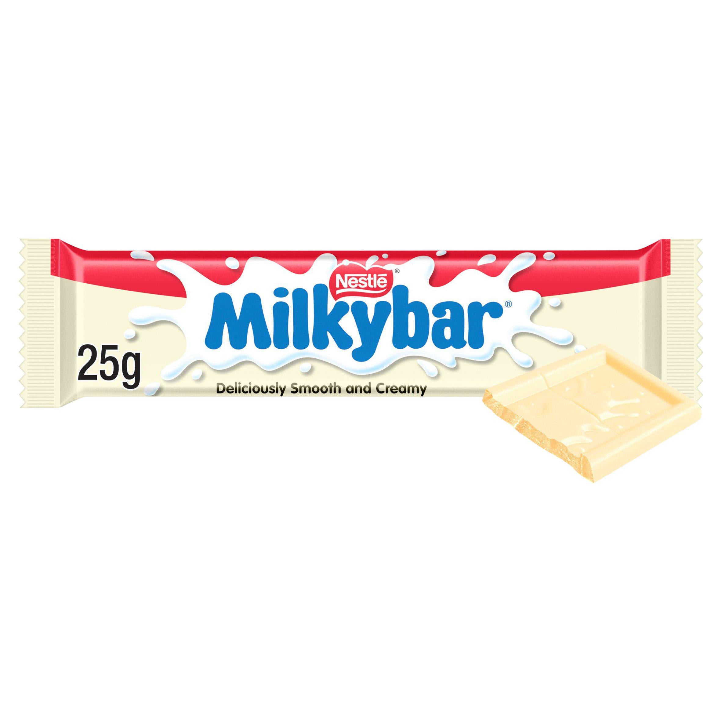 Nestlé Milkybar white chocolate bar 25g, imported from the UK