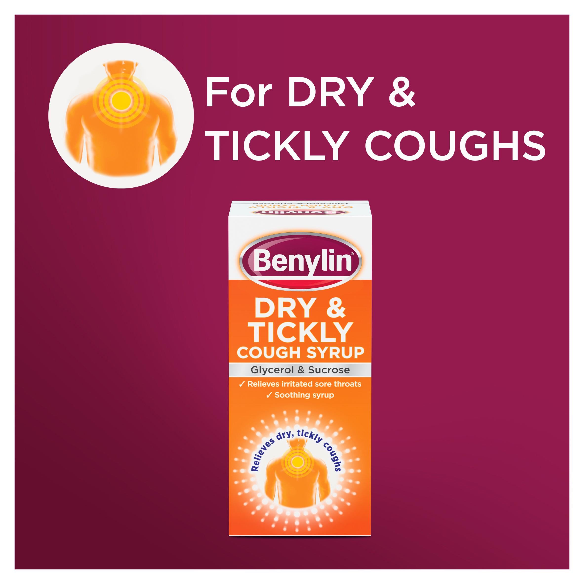 Benylin Dry and Tickly Cough Syrup 300ml - British product