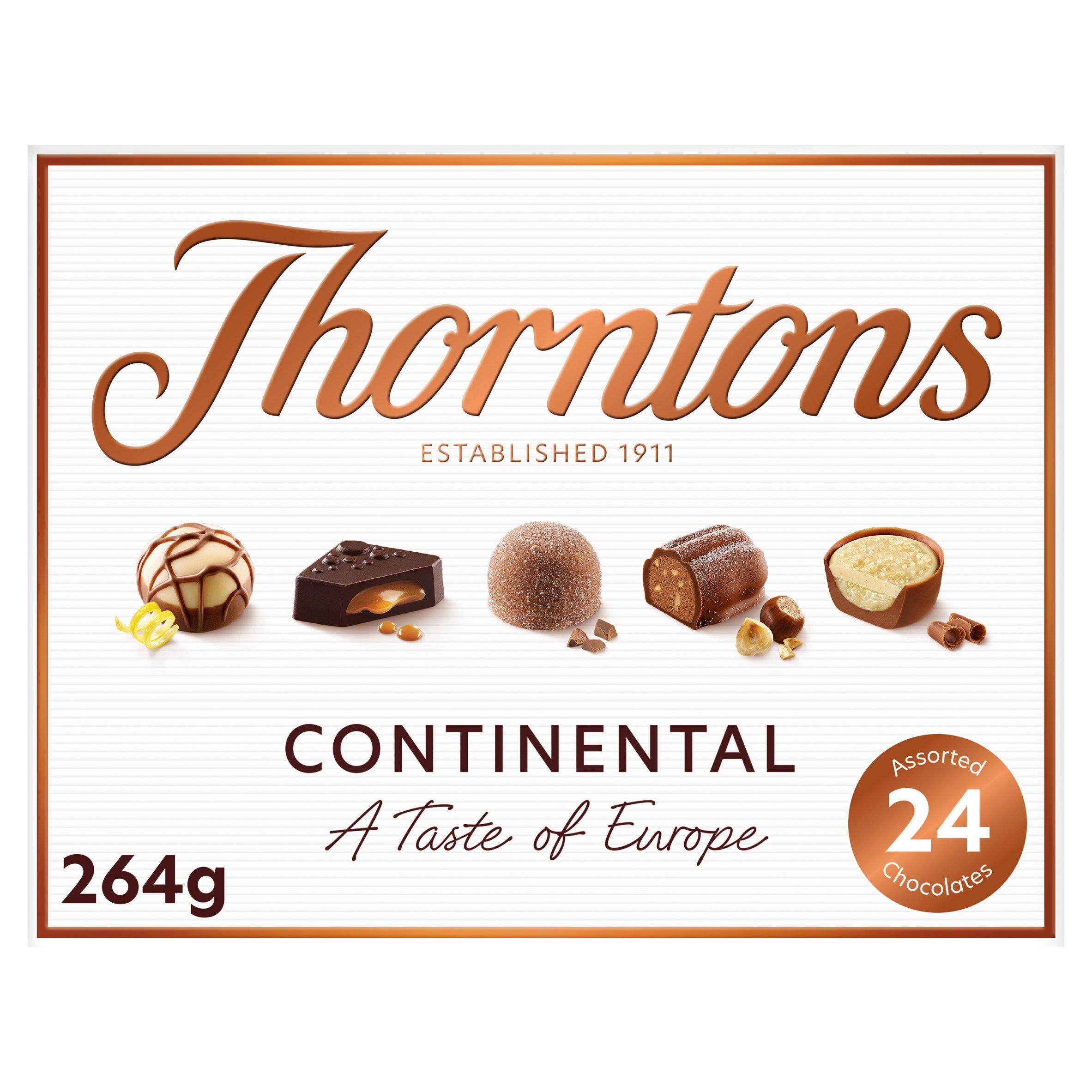 Thorntons continental chocolate gift box 264g (British brand)