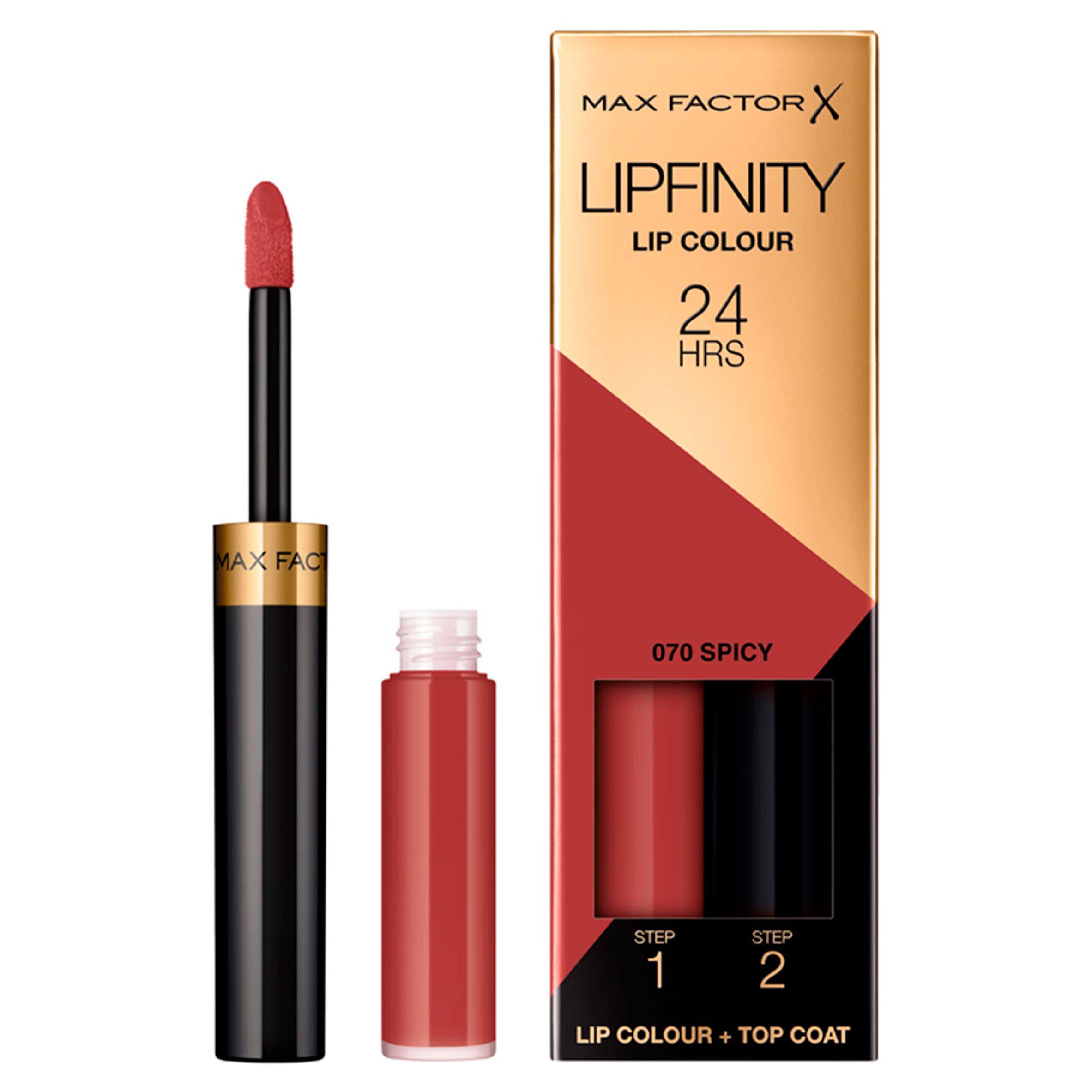 Max Factor Lipfinity Spicey 70 lipstick, British product