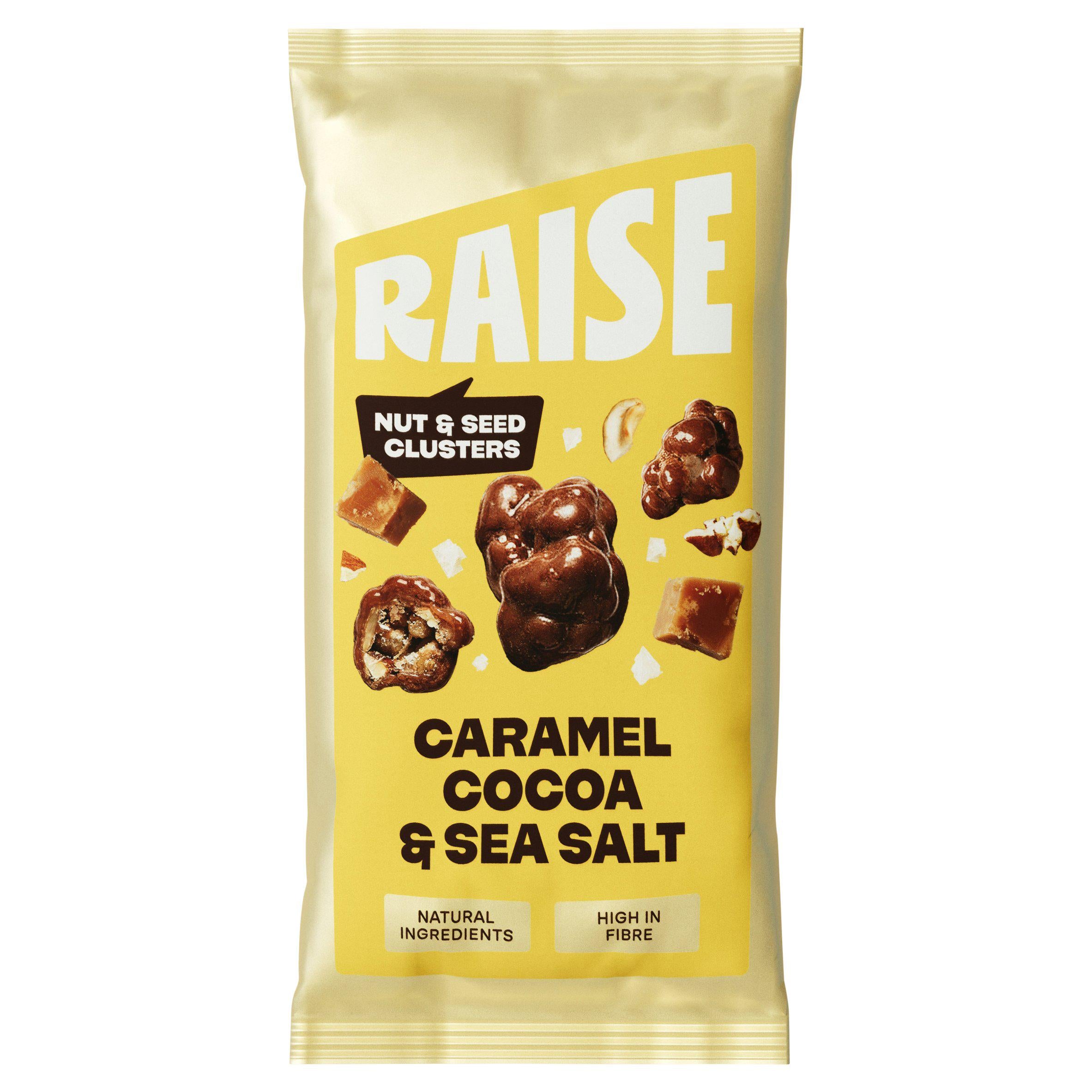 Raise Caramel Nuts Seeds Clusters 35g (British brand)