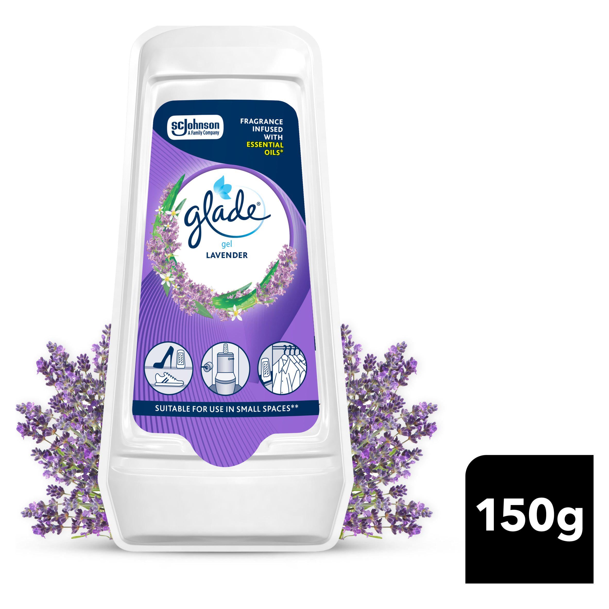 Glade solid gel lavender air freshener 150g (British brand)