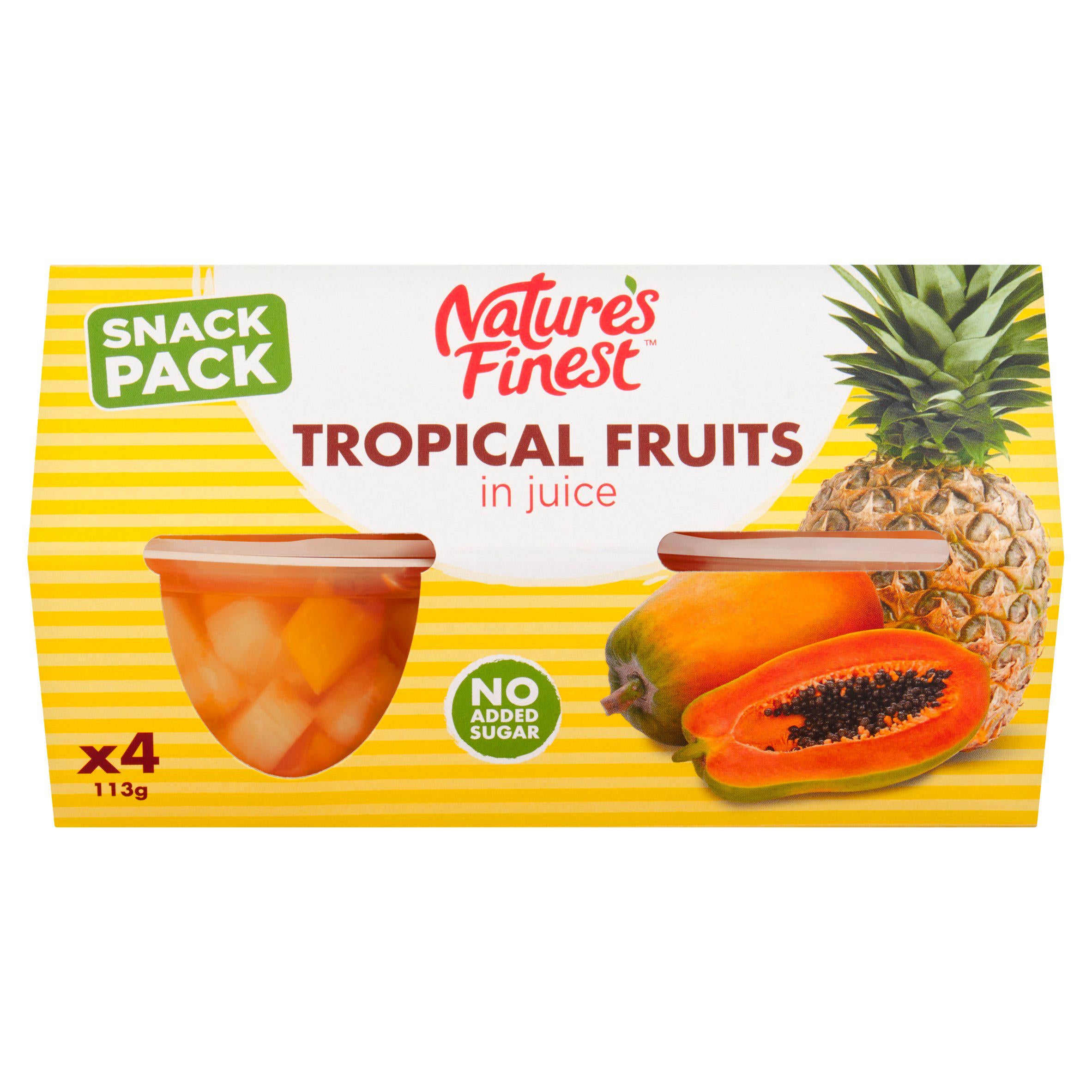 Nature's Finest 4 x 113g Multipack Tropical Fruits in Juice