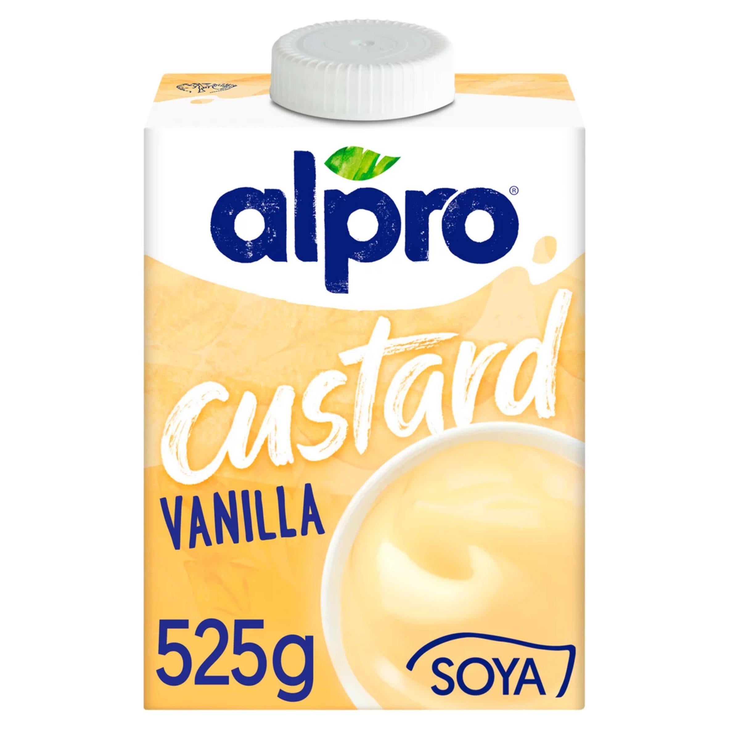 Alpro vanilla custard 525g, imported from the UK