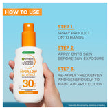 Garnier Ambre Solaire SPF30 sun cream spray 150ml, UK version