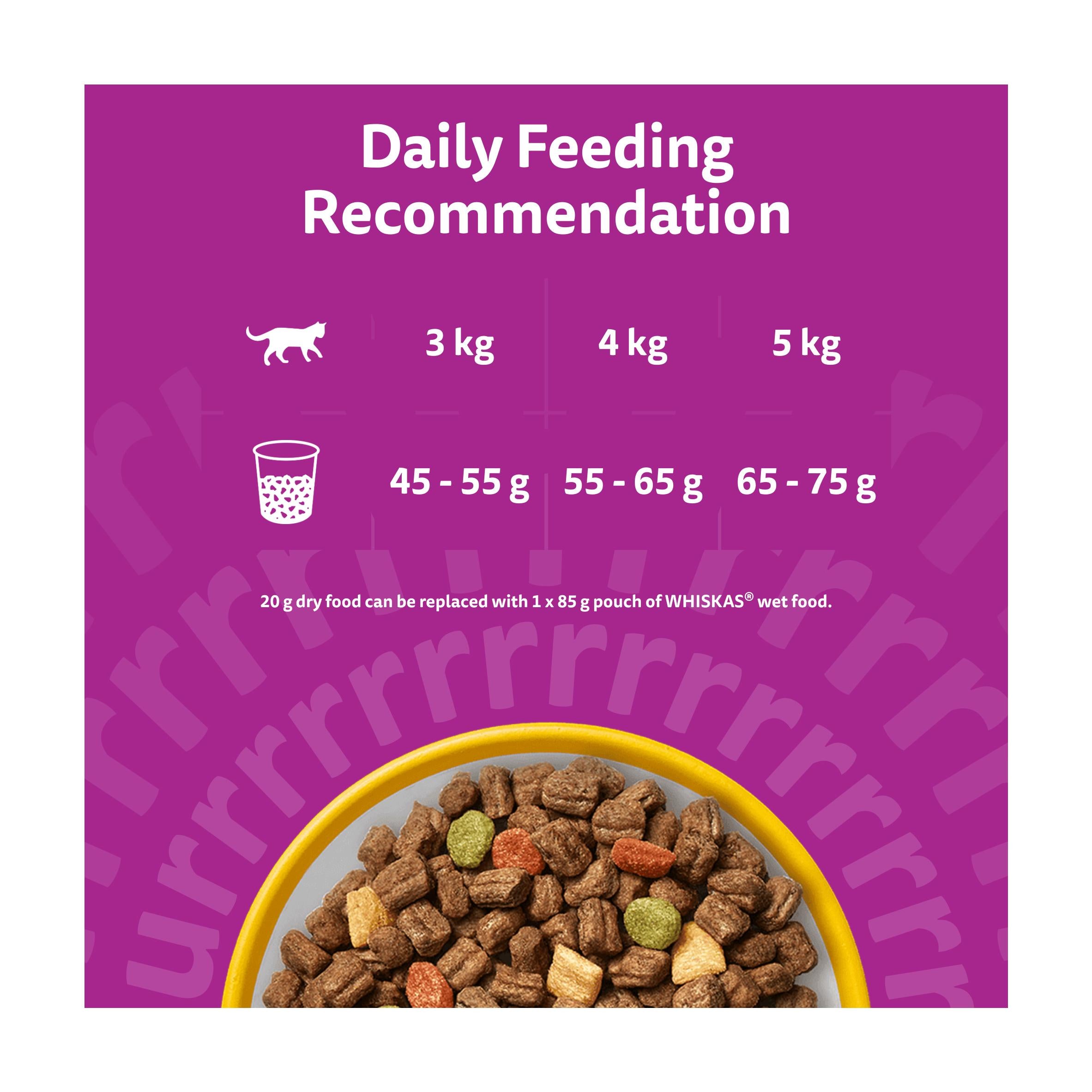 Whiskas senior dry cat food chicken 800g, imported from the UK