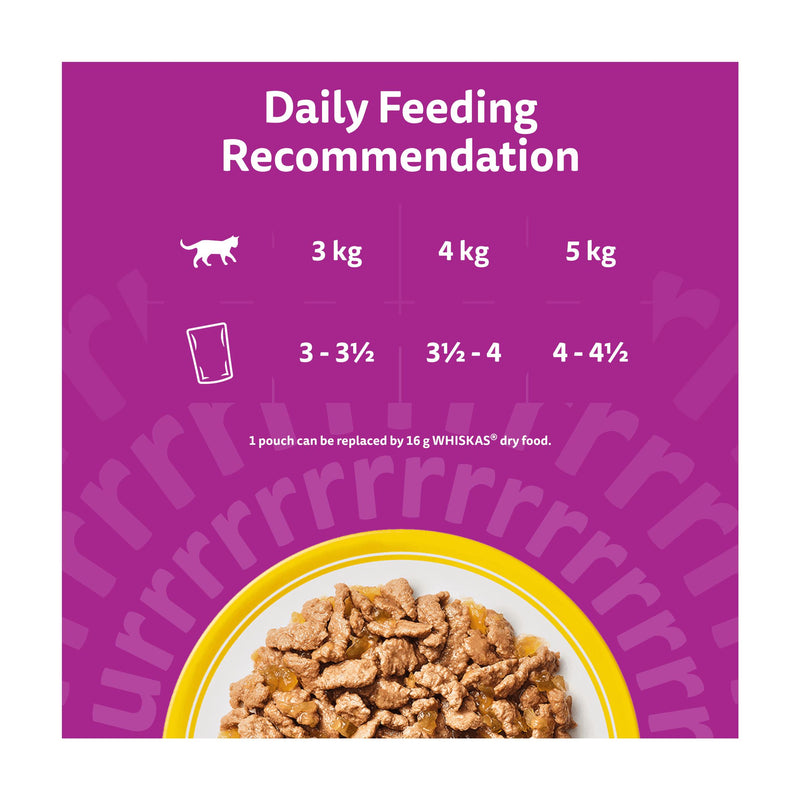 Whiskas 7+ poultry feasts in jelly senior cat food 12x85g, imported from the UK