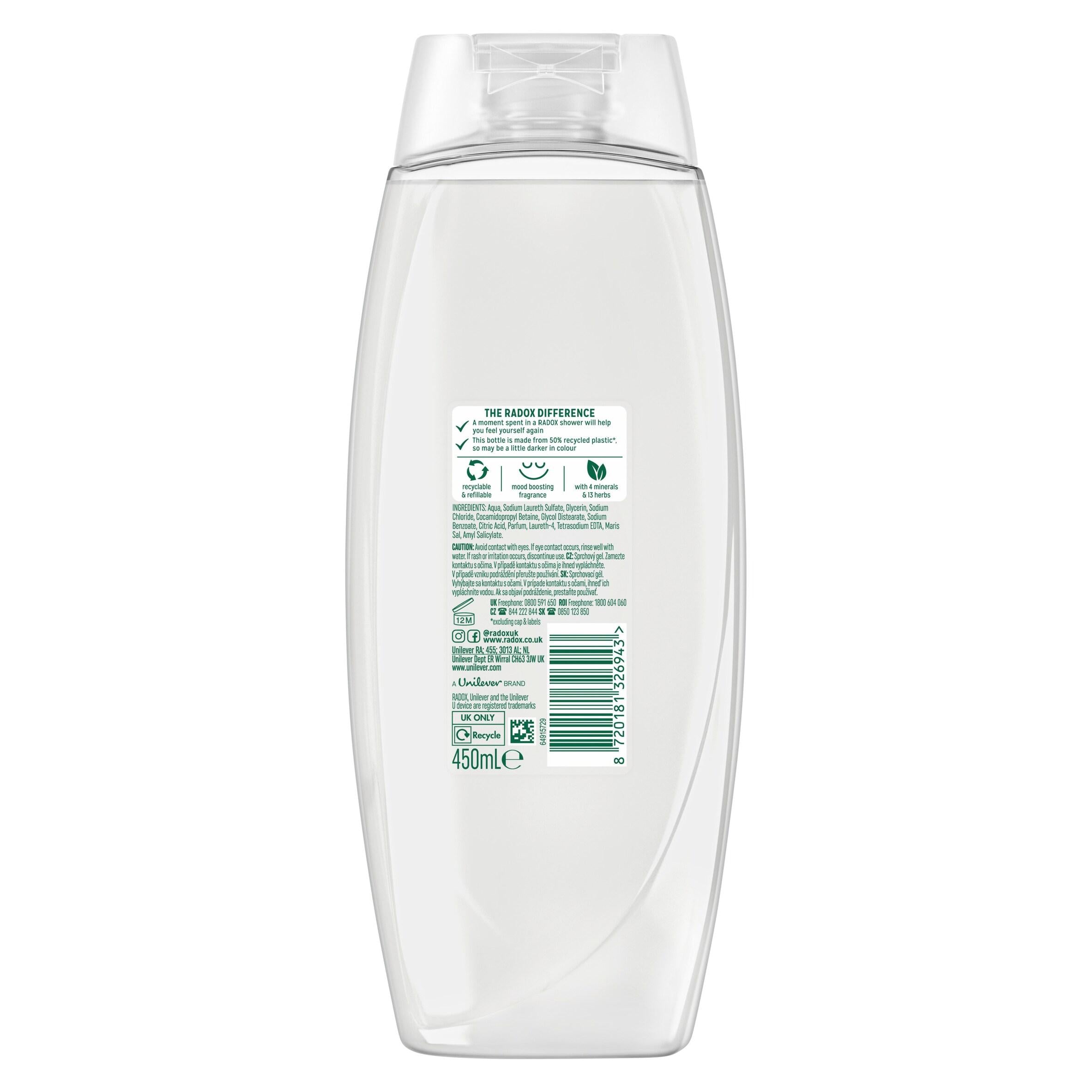Radox shower gel chamomile oat body wash 450ml, UK version