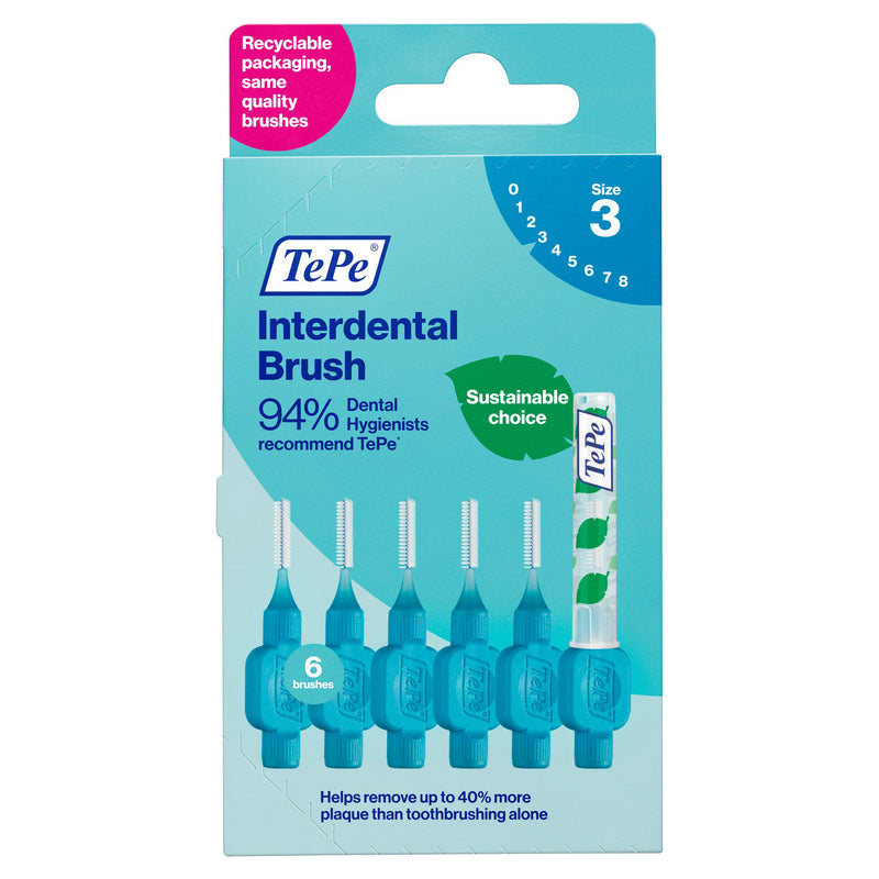 TePe interdental toothbrush 0.6mm blue, UK version